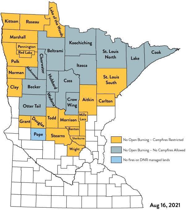 fire danger Horseshoe Lake MN